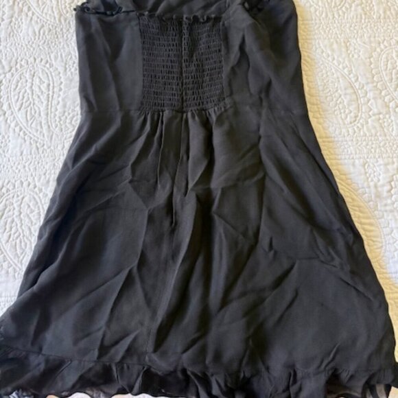 Reformation Jojoba 100% Linen Black Mini Dress Size 6 - Picture 5 of 7